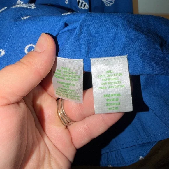 Lilly Pulitzer Maisha Long Sleeve Eyelet Shell Collector Embroidery Size XL - Picture 7 of 8